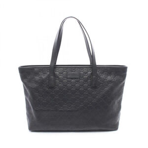 GUCCI Black Leather Tote Bag